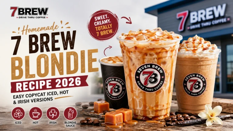 7 Brew Blonde recipe 2026, detailing ingredients and steps for brewing this specific coffee drink.